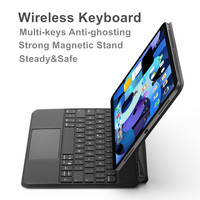 Keyboard 10.9" Grosir dengan Lampu Latar untuk iPad dengan Trackpad, Dudukan Tablet Magnetik, Nirkabel Anti Ghosting, Tipe-C, Lipat, Tipis