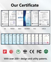Thermomètre numérique d'intérieur avec réveil, grand écran LCD, moniteur de température ambiante avec date, rétroéclairage, horloge de bureau pliable