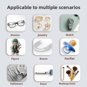 Nettoyeur à ultrasons domestique 360 degrés pour bijoux, boucles d'oreilles et ornements – Solution de nettoyage en profondeur – Idéal comme cadeau - Product Image 6
