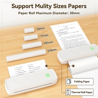 Imprimante thermique portable A80 Mini, imprimante sans fil, prend en charge le papier US Letter, Legal, A4, A5, mini imprimante thermique sans fil de poche