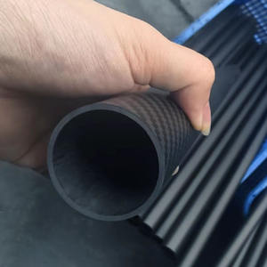 完全カスタマイズ可能な大径3Kカーボンチューブ 100mm-300mm外径 軽量ロール巻きブラックXRカーボンチューブ - Product Image 4