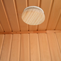 Sauna en bois écologique moderne, aérateur de plafond de forme ronde pour usage intérieur dans la salle de bain