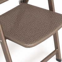 Fauteuil pliant d'extérieur en rotin PE de haute qualité, imperméable, pour cour, prix de gros