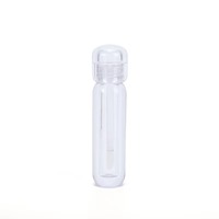 Tube de brillant à lèvres vide en forme de capsule elliptique, en plastique transparent moulé par injection, en stock à Shangzhi, Zhejiang