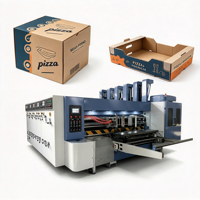 Mesin Cetak Flexo Slotter Otomatis 4 Warna dengan Die-cutting untuk Lembaran Karton Bergelombang Mesin Pencetak Kotak Karton
