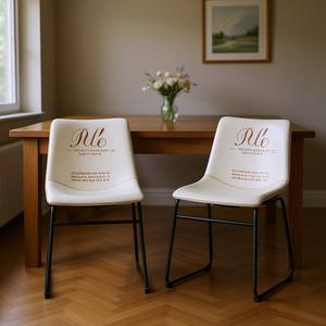 Lotusville – ensemble de 2 chaises de salle à manger en cuir PU vintage, design élégant blanc, pieds en métal, meubles pour la maison - Product Image 2