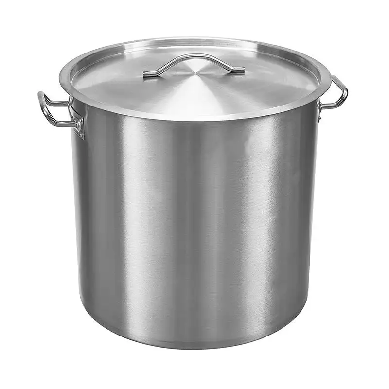 Pot Sup Stainless Steel Komersial Besar Kualitas Tinggi dengan Panci Sup Keranjang Didih