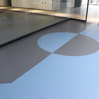 Linoléum de luxe antidérapant en vinyle PVC durable fabriqué en usine Revêtement de sol intérieur commercial en rouleau Texture de surface unie