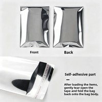 Sacs en aluminium auto-adhésifs épais et opaques avec fermeture à glissière pour accessoires de cartes, emballage de boîtes mystères, qualité alimentaire XHT-LBD