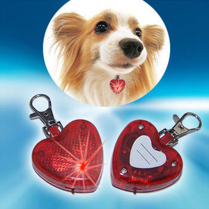 Luz de seguridad para mascotas, luz Led parpadeante con forma de corazón multicolor, fácil de quitar - Product Image 4