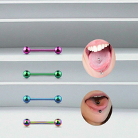 Anneaux de langue en acier inoxydable Xinfocus Piercing de mamelon à filetage interne Anneau de mamelon plaqué PVD Bijoux de corps pour femmes hommes
