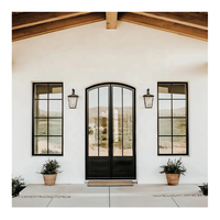 Porte d'entrée extérieure insonorisée, résistante aux intempéries, de style contemporain et personnalisable SJUMBO