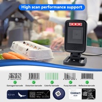 Escáner de Escritorio Ajustable JR T560, Lector de Códigos de Barras 2D QR con Chip de 32 Bits, Manos Libres, para Puntos de Venta en Supermercados