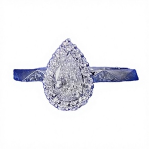 Anillos de Diamantes con Corte Pera Claridad VVS, Anillos de Diamantes de Lujo de 14k, Anillos de Diamantes Creados en Laboratorio, Joyería Fina para Mujer con Certificado IGI - Product Image 2