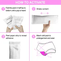 5 pièces coussinets de soins post-partum jetables absorbants packs de thérapie par la chaleur/le froid instantanés avec coussin de maternité de sac de glace périnéale en un