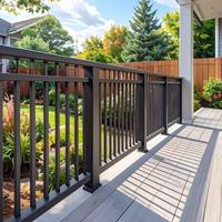 Rampe de terrasse en aluminium de qualité supérieure pour terrasse extérieure avec poteaux robustes et options de couleurs personnalisées