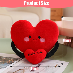 ODM cara bonita almohada de felpa peluda roja abrazando pequeño corazón amor juguete decoración conjunto para novia San Valentín funda de almohada en forma de corazón - Product Image 3