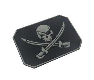 3d Waterdicht Dubbel Blad Pvc Tactische Piraten Patches Zacht Rubber Schedel Badges Met Haak En Lus - Product Image 4