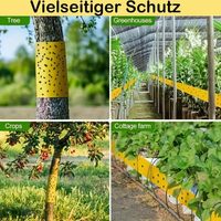 Rouleau de piège collant jaune écologique et imperméable 15cm x 100m - pour les pucerons dans les serres et comme barrière pour les insectes rampants sur les troncs d'arbres
