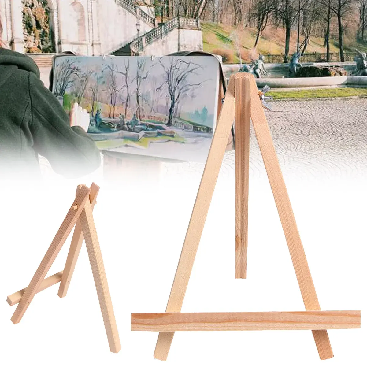 Art supplier Drawing Painting Artwork Display Wooden Easel wooden painting easel mini canvas and easel set