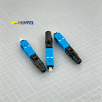 Conector Rápido de Fibra Óptica HC01 c SX SC UPC de 55 mm, Monomodo, Ranura en V, Sin Fusión, para ODN