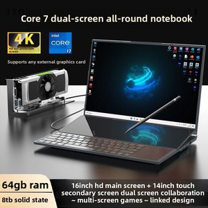 Portátil 16Pro con Pantalla Táctil Doble, Core I7, Gráficos Integrados, SSD, para Negocios, Juegos, Audiovisual, Oficina, Ligero - Product Image 2