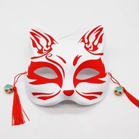 Masque demi-visage petit renard pour femmes rétro bricolage japonais Cosplay masque de chat mignon masque facial transfrontalier exclusif