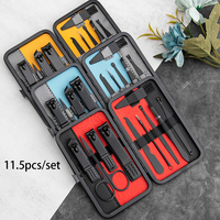 Luxe 10-36 pièces manucure pédicure Kit en acier inoxydable coupe-ongles outils de suppression de cuticules Kit de toilettage avec étui de voyage