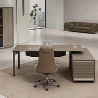 Bureau de direction en L moderne et luxueux, mobilier de bureau modulaire en bois pour ordinateur, bureaux élégants pour cadres