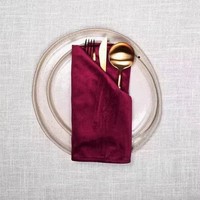 Serviettes carrées en velours épaissies, nappes douces en polyester haut de gamme pour hôtels, photographie culinaire, dessous-de-plat 40x40cm