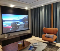 Écran de projection électrique motorisé TOPMEIJIA ALR 16:9 de 150 pouces avec tension par languettes, compatible 8K 4K HD pour projecteur à focale normale