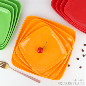 Tùy chỉnh melamine vuông tấm ăn tối phục vụ món ăn quán cà phê tấm nhà máy trực tiếp BPA free nhựa đám cưới hiện đại 6-10 - Product Image 3