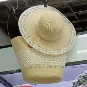 2-pieces Set Summer Straw Bags and Hat New Trendy Hot Sale Sac Women's Large Capacity Set Hand Bags for Women - Product Image 2