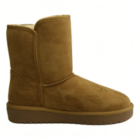 Vente directe d'usine OEM/ODM, bottes d'hiver unisexes mi-mollet, double face en peau de mouton, semelle en EVA TPR, bottes imperméables et chaudes