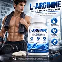 Capsules d'L-Arginine de haute qualité OEM, soutien de la vitalité masculine pour les hommes, puissant complément de santé