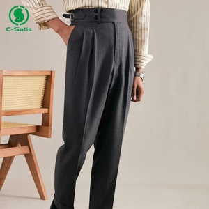 <span class=keywords><strong>Pantalon</strong></span> Homme Style Italien Automne et Hiver <span class=keywords><strong>Taille</strong></span> <span class=keywords><strong>Haute</strong></span> Droit Formel Business Décontracté <span class=keywords><strong>Pantalon</strong></span> de Costume - Product Image 5