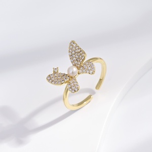 wholesale plata 925 sterling silver <b>open</b> adjustable <b>rings</b> engagement unique hip hop Minimalist yellow gold plated <b>ring</b> for girl - Product Image 5