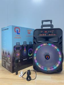 ลำโพง QJ1205 ไฟ LED RGB รุ่นขายดี ชาร์จซ้ำได้ <span class=keywords><strong>มา</strong></span>พร้อมไมโ<span class=keywords><strong>ค</strong></span>รโฟนแบบมีสาย รองรับการเชื่อมต่อ AUX/USB สำหรับ<span class=keywords><strong>ค</strong></span>าราโอเกะที่บ้านและงานปาร์ตี้ - Product Image 3