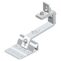 ARTSIGN AL6005 T5 Pengait Atap Genteng Surya yang Dapat Disesuaikan Tipe Ganda A&B Aluminium PV Mount Fitting untuk Atap Genteng Berlapis
