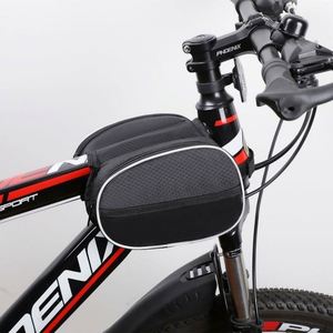 Sacoche de selle imperméable et tendance pour VTT, fixation sur tube avant, et trousse de maquillage – Accessoires de cyclisme - Product Image 2