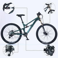 Fabrikada Stokta 27.5 İnç Alüminyum Kadro 11 Vitesli Hidrolik Disk Frenli Çift Süspansiyonlu Enduro Dağ Bisikletleri Velo Vtt Yetişkinler İçin