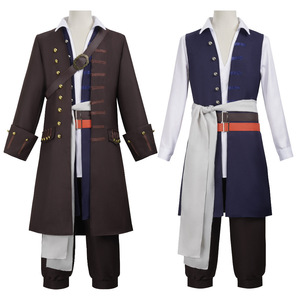 Costume da <span class=keywords><strong>Pirata</strong></span> <span class=keywords><strong>Jack</strong></span> Sparrow per Uomo Adulto, Abito per Halloween, Giacca Medievale Rinascimentale - Product Image 2