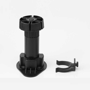 Pieds de meubles en plastique noir de 100 mm, accessoires pour armoires, tables, pieds de nivellement, supports de canapé, maison, bureau, installation facile - Product Image 2