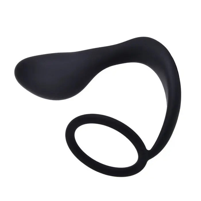 Hotselling anal sex toy silicone anal butt plug prostate massager with cock ring for male