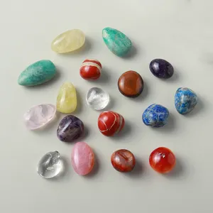 Natuurlijke Macrobead Gepolijst Chakra Therapie Steen Amethist Rose Kristallen Healing Edelsteen Getrommeld Grind