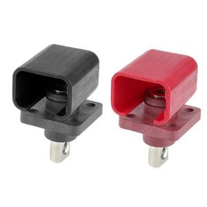 Terminal de paso de 120A con montaje de brida de 4 orificios, perno M8, conector de alta corriente de cobre puro, rojo y negro - Product Image 4