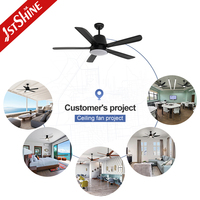 Ventilador de Techo 1stshine con Aspas de ABS, Ecológico, de Grado Comercial, Personalizable OEM/ODM, Resistente al Óxido, Silencioso, con Luz LED