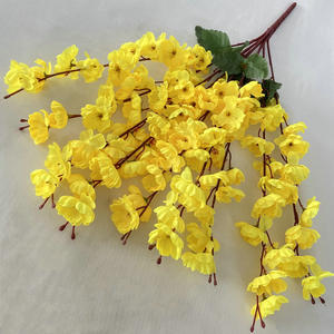 Flores de seda artificiales, <span class=keywords><strong>9</strong></span> ramas, flor de melocotón, suministros de decoración de boda para uso en Hotel, graduación de San Valentín hecha a mano - Product Image 5