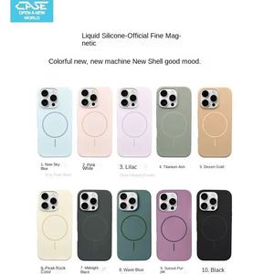 <span class=keywords><strong>Coque</strong></span> de téléphone portable de série fine magnétique en silicone de <span class=keywords><strong>marque</strong></span> de luxe avec protecteur de caméra pour Apple 17promax - Product Image 3