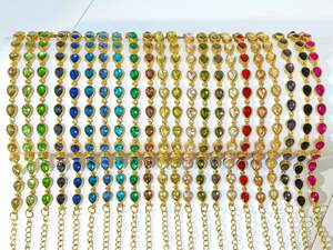 18K Gold Plated Waterproof Stainless Steel Multicolor Zircon Tassel <b>Bracelet</b> Women Daily Wedding Party Wholesale Fashion Jewelry - Product Image 2